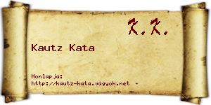 Kautz Kata névjegykártya